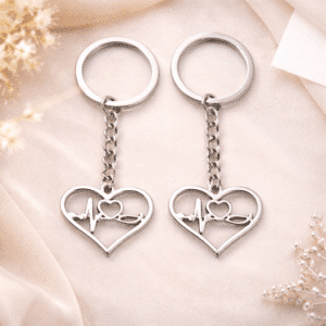 Porte clé couple battements coeurs