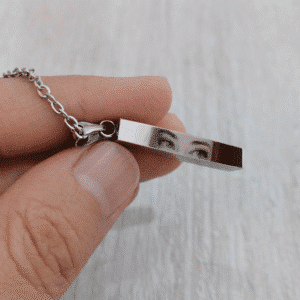 Collier couple personnalisé yeux