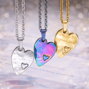 Collier coeur torsadé