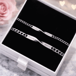 Bracelet couple avec date