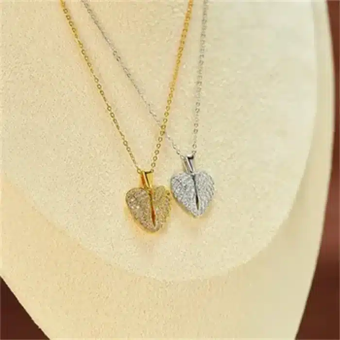 Collier couple personnalisé aile 2