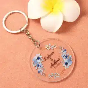 Porte clé couple date 1