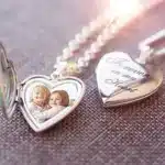 Collier coeur avec initiale couple 4