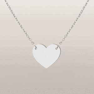 Collier couple gravure argent