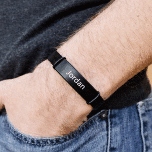 Bracelet caoutchouc couple personnalisé