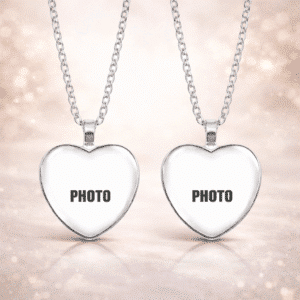 Collier couple personnalisé photo
