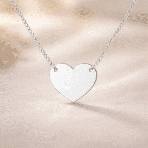 Collier couple gravure argent