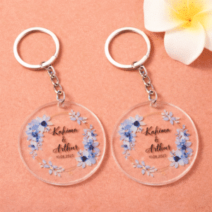 Porte clé couple date