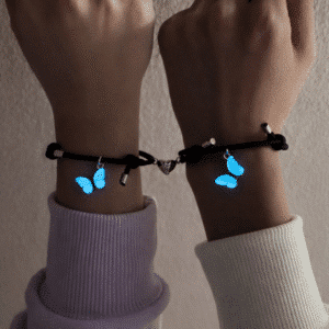 Bracelet couple distance ajustable