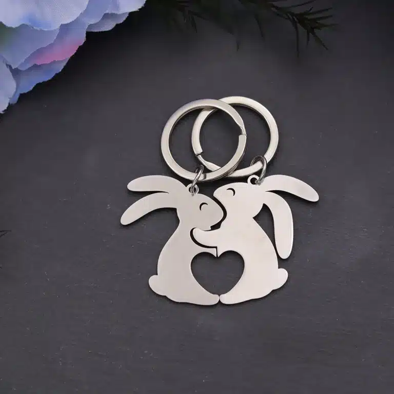Porte clé couple lapin 1