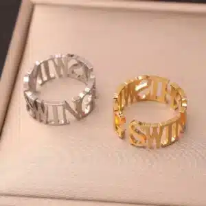 Bague avec prenom couple 1