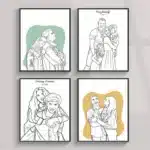 Photo couple dessin cadre photo 7