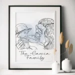 Photo couple dessin cadre photo 6