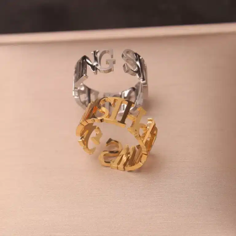 Bague avec prenom couple 2