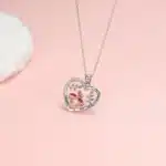 Collier couple flamant rose 6