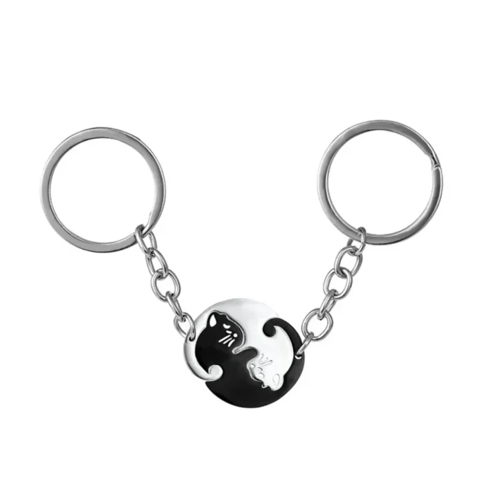 Porte clé chat couple 2