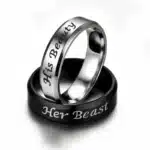 Bague couple la Belle et la Bête ajustable 3