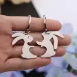Porte clé couple lapin 3
