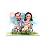 Cadre photo couple dessin humour 5