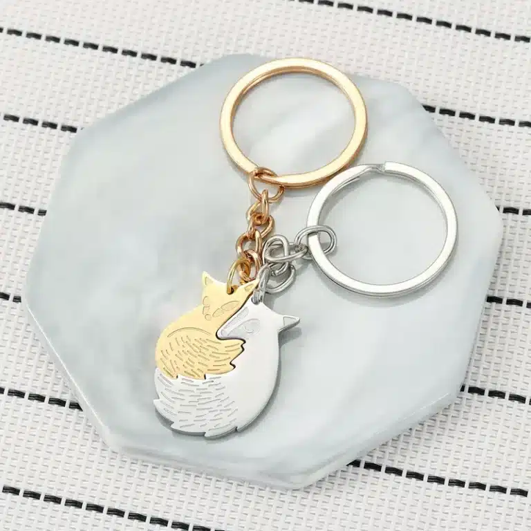 Porte clé couple de renard 7
