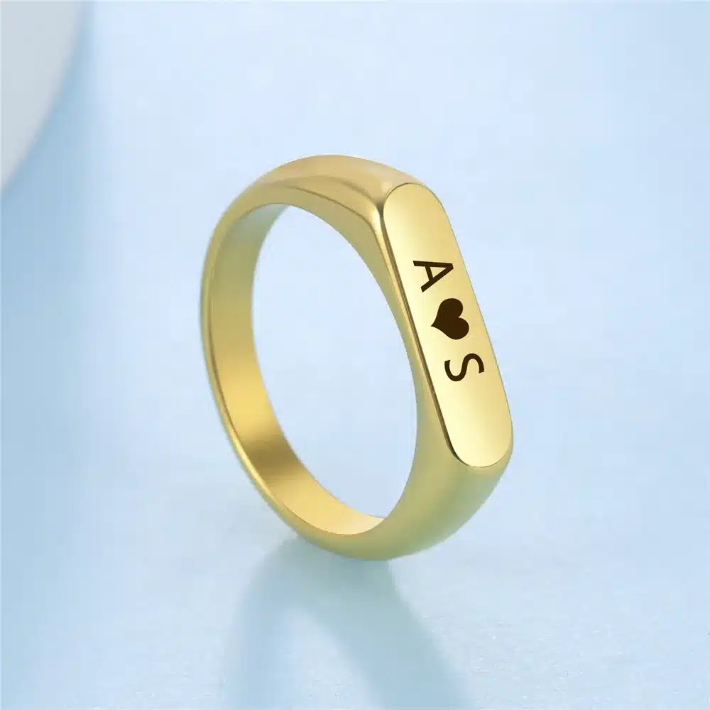 Bague a graver couple