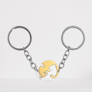 Porte clé chat couple