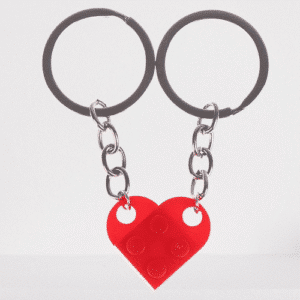 Porte clés couple lego