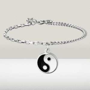 Bracelet argent couple yin yang