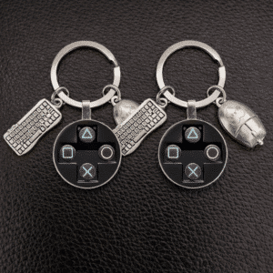 Porte clé couple geek