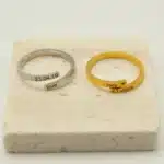 Bague couple personnalisée dates 2
