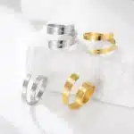 Bague couple personnalisée spirale 3