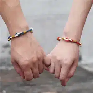 Bracelet cordon éternité couple 1