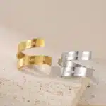 Bague couple personnalisée spirale 2