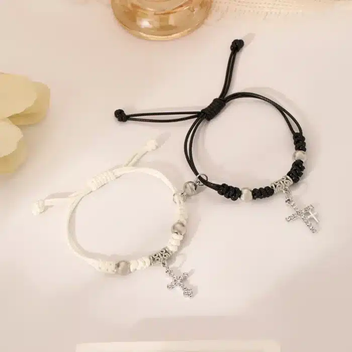 Bracelet blanc et noir couple 2