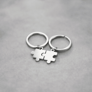 Porte clé couple puzzle