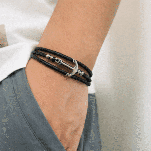 Bracelet ancre bateau couple homme
