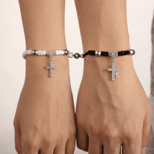 Bracelet blanc et noir couple