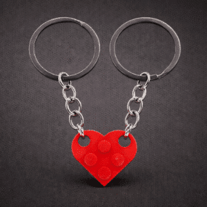 Porte clés couple lego