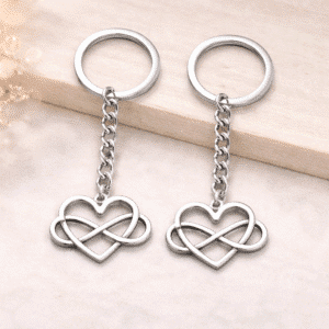 Porte clé couple coeur