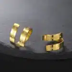 Bague couple personnalisée spirale 1