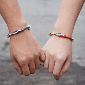 Bracelet cordon éternité couple