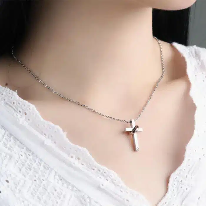 Collier couple croix 3