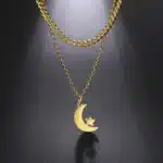 Collier couple longue distance symbole lune 1