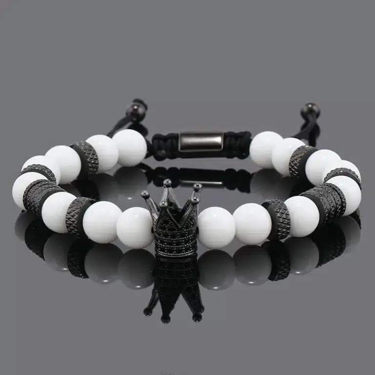 Bracelet couple couronne 8