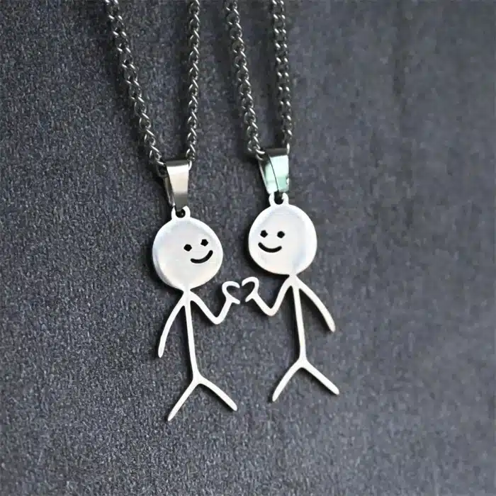 Cadeau collier couple Noel Bonhomme 3