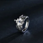 Bague ancre couple coeur 3