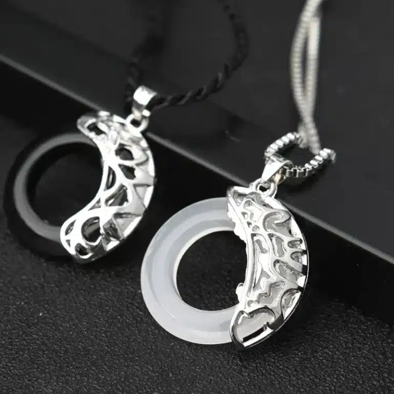 Cadeau collier couple rond 6