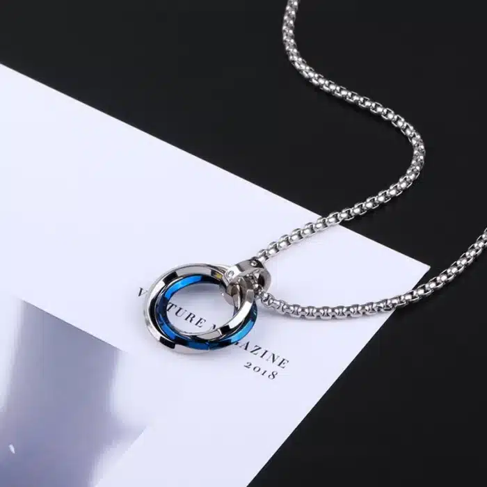 Collier anneaux couple K pop 2