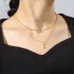 Collier couple longue distance symbole lune 4