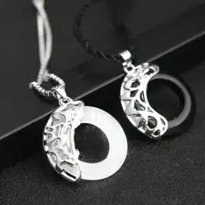 Cadeau collier couple rond 7